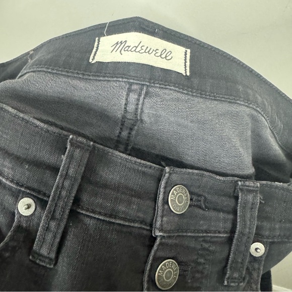 Madewell Tall 9" High-Rise Skinny Jeans Berkeley Black Button Fly Size 27 T Long - Picture 6 of 13
